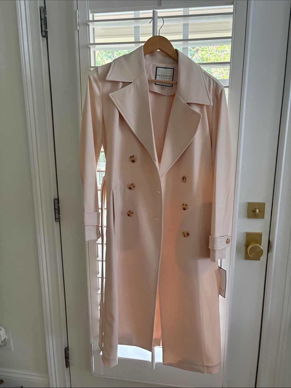 BAGATELLE LONG TRENCH- size small NWT